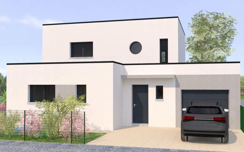 Toit de maison contemporaine plat projet 3