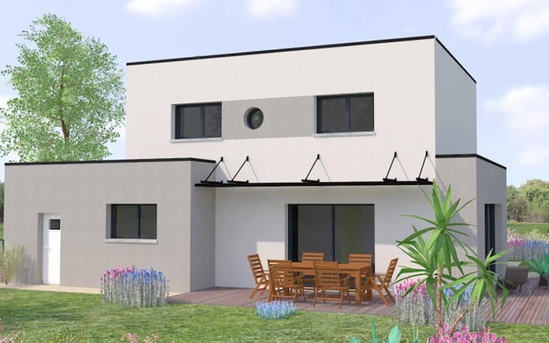 Toit de maison contemporaine plat projet 2