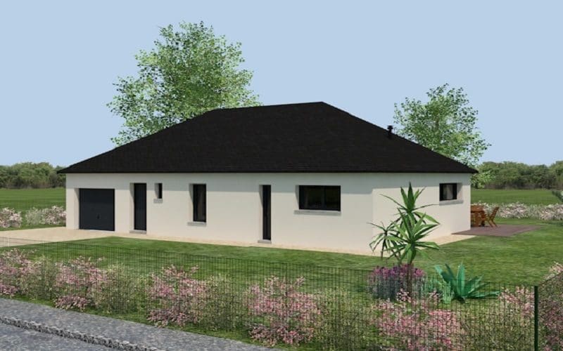  Plan  Maison  plain  pied  4  pans 