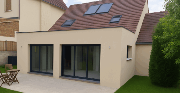 Extension d'une façade avant