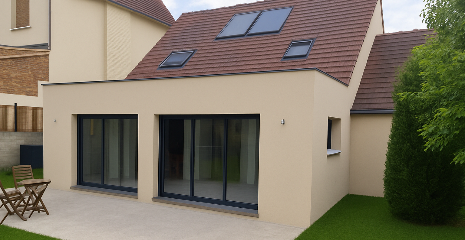 Extension d'une façade avant