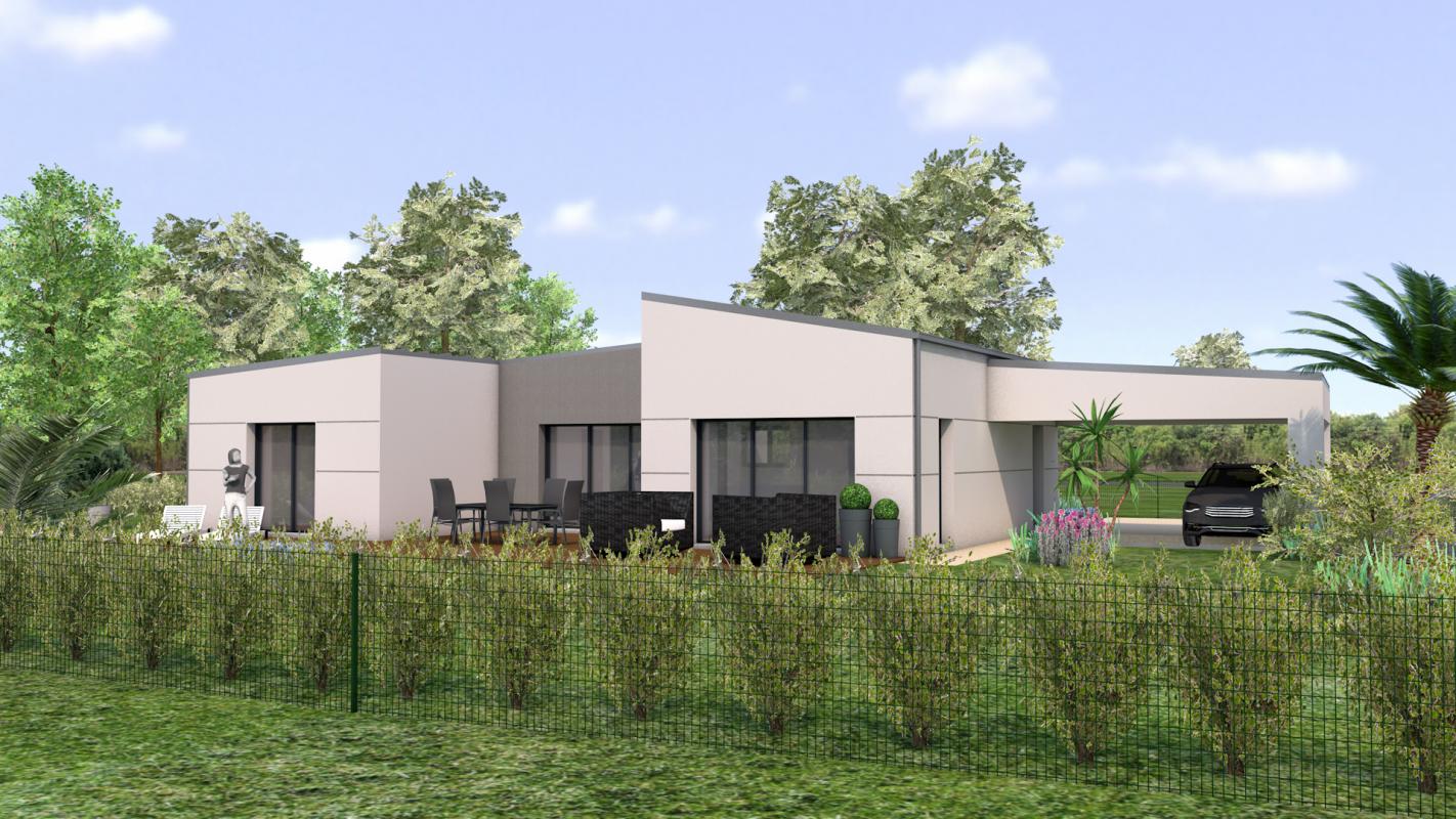 Maison contemporaine à toit plat